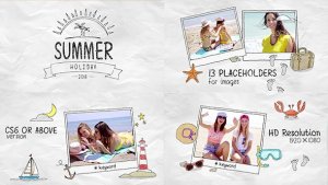 Summer Holidays Video Displays template preview