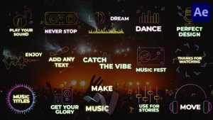 Videohive Music Titles | After Effects 46248117 Titles template preview