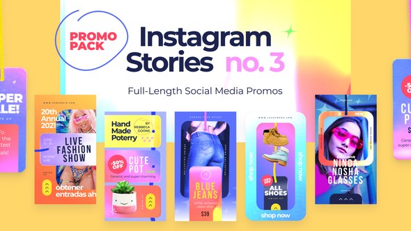 Instagram Stories no.3 Video Displays template preview