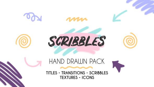 Videohive Scribbles. Hand Drawn Pack Titles template preview