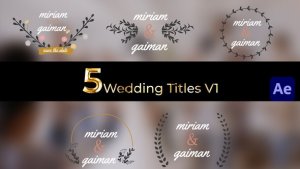Videohive Wedding Titles Leaf labels Pack 01 Titles template preview