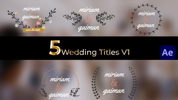 Videohive Wedding Titles Leaf labels Pack 01 Titles template preview
