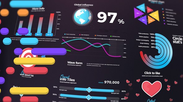 Infographics Video Displays template preview