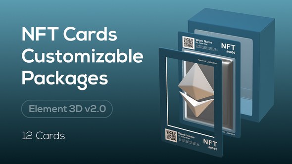 Videohive NFT Cards Packages Kit Product Promo template preview
