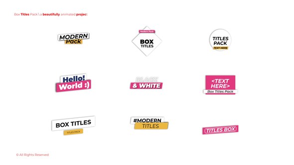Videohive Box Titles | After Effects 51124474 Titles template preview