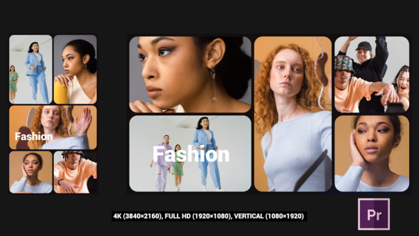 Multiframe Slideshow Premiere Pro template preview