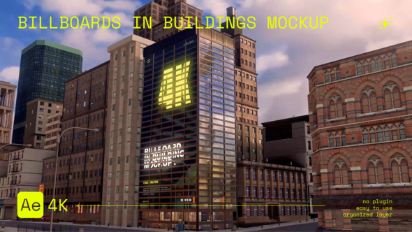 Videohive Billboards in Buildings Mockup Broadcast-packages template preview
