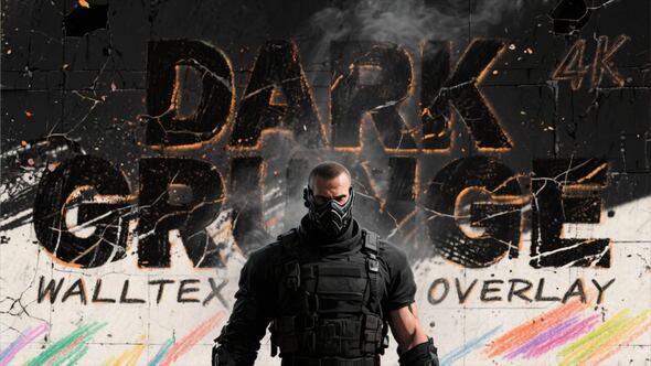 Videohive Dark Grunge Wall Textures Overlay Pack AE Elements template preview