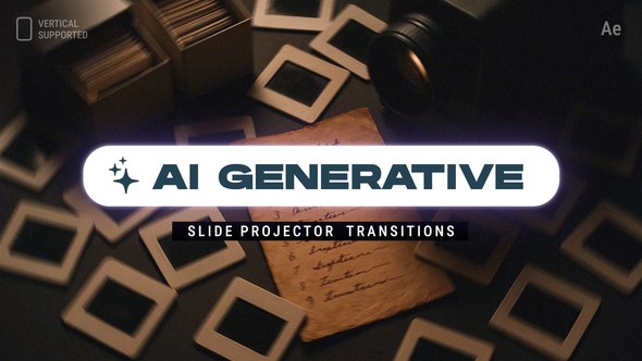 Videohive AI Generative Slide Projector Transitions | Vertical | After Effects Elements template preview