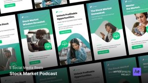 Videohive Social Media Reel - Stock Market Insight Podcast Product Promo template preview
