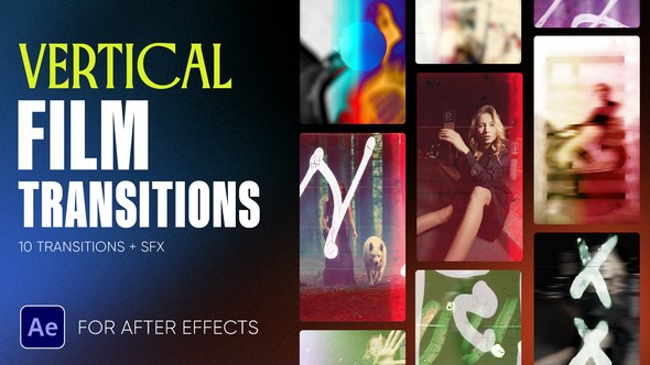 Videohive Vertical Film Transitions Elements template preview