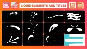 Liquid Shapes And Titles Video Displays template preview