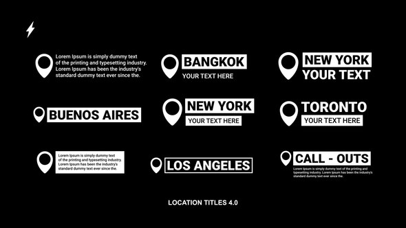 Videohive Location Titles | AE 54101178 Titles template preview