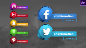 Videohive Social Media 3D Lowerthirds Titles template preview