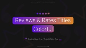 Videohive Reviews & Rates Titles: Colorful Titles template preview