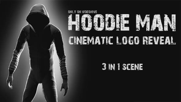 Videohive Hoodie Man - Cinematic Logo Reveal 3 in 1 Openers template preview