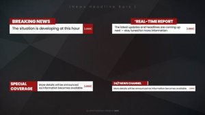 Videohive News Headline Bars Elements template preview