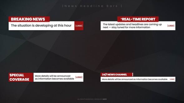 Videohive News Headline Bars Elements template preview