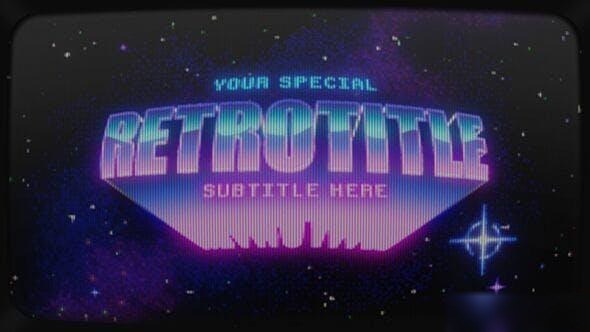 Videohive Retrowave Intro Logo Stings template preview