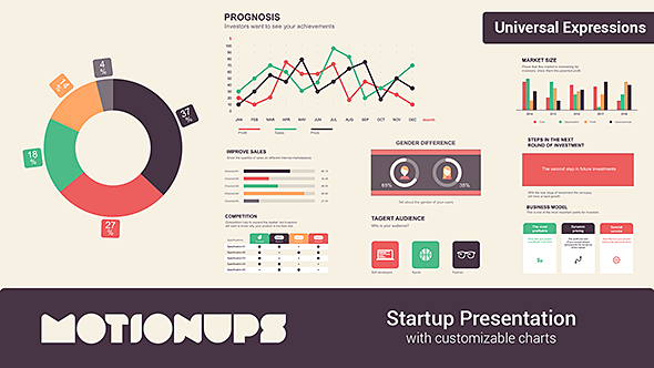 Startup Infographics Presentation Video Displays template preview