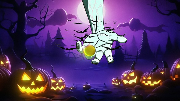 Videohive Cartoon Halloween Event Video Displays template preview
