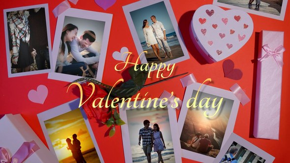 St Valentine's Day Slideshow Video Displays template preview