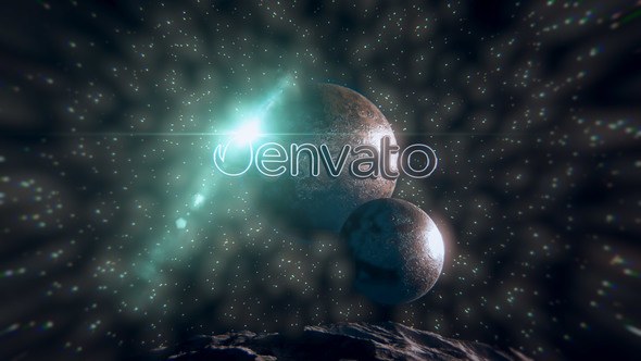 Space Glitch Logo Video Displays template preview