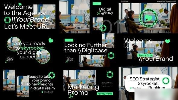 Videohive Digital Agency Video Display After Effect Template Openers template preview