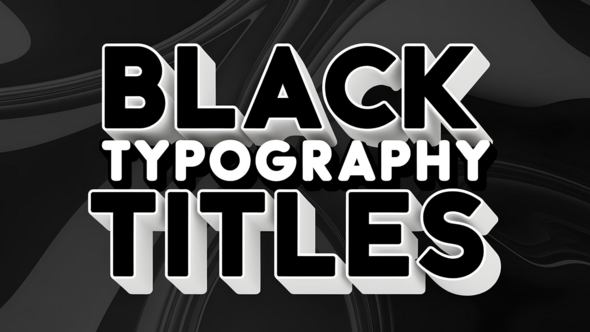 Videohive Black Typography Titles Titles template preview