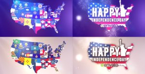 USA States Flag Logo Video Displays template preview