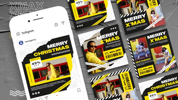 Videohive Christmas Sale Instagram Stories 42181114 Video Displays template preview
