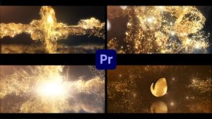 Luxury Gold Explosion Logo Premiere Pro template preview