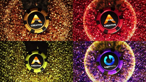 Videohive Casino Golden Chip Unveil Openers template preview