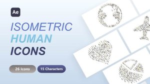 Videohive Isometric Human Icons Elements template preview