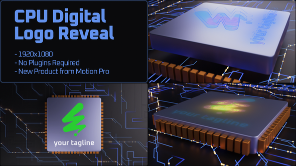 Videohive CPU Digital Logo Reveal Logo Stings template preview