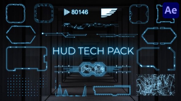 Videohive HUD Tech Pack for After Effects Elements template preview