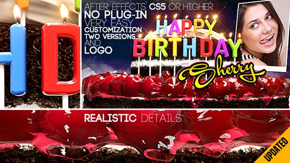 Videohive Happy Birthday All Languages Openers template preview