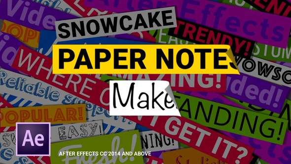 Paper Notes Maker - Titles and Lower Thirds Video Displays template preview