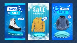 Videohive Winter Sale Stories 56013045 Video Displays template preview