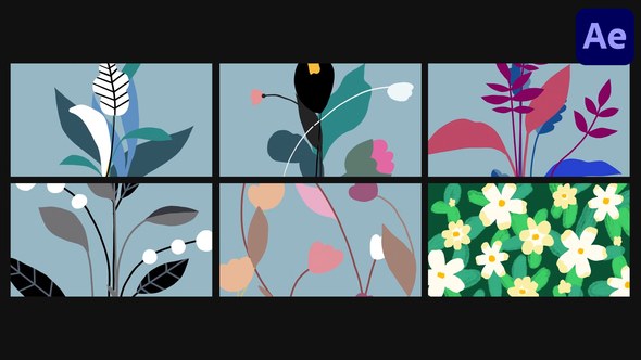 Videohive Flower Animated Backgrounds | After Effects Elements template preview