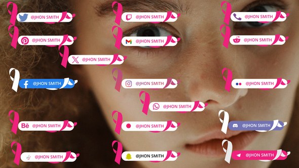 Videohive Breast Cancer Awareness Lower thirds Elements template preview