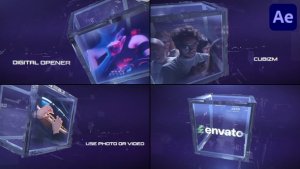 Videohive Digital Opener Cubizm for After Effects 55500849 Openers template preview