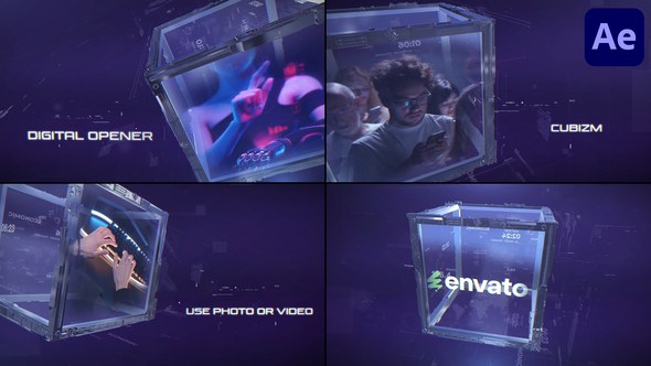 Videohive Digital Opener Cubizm for After Effects 55500849 Openers template preview