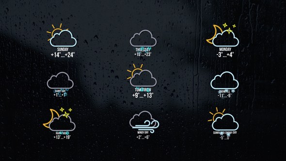 Videohive Weather Titles | After Effects 49305587 Titles template preview