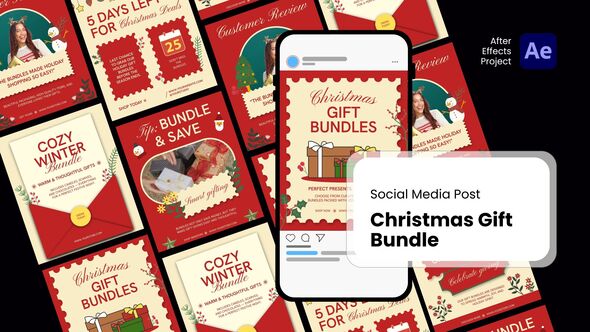 Videohive Social Media Reels - Post Christmas Gift Bundle After Effects Project Files Product Promo template preview