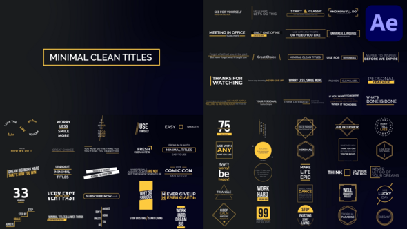 Videohive Minimal Titles And Lower Thirds | After Effects Elements template preview