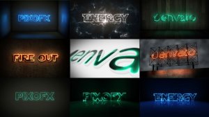Multi Light Kit - Fire Light Neon Energy Composer Video Displays template preview