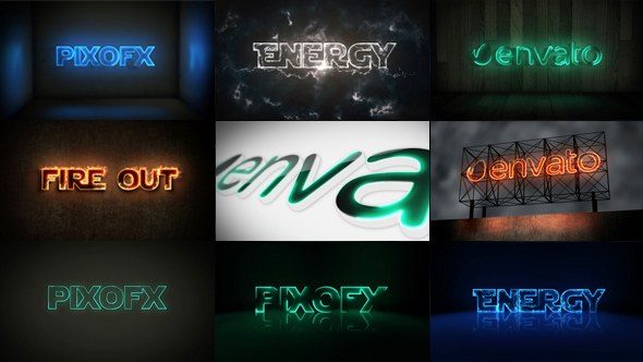 Multi Light Kit - Fire Light Neon Energy Composer Video Displays template preview