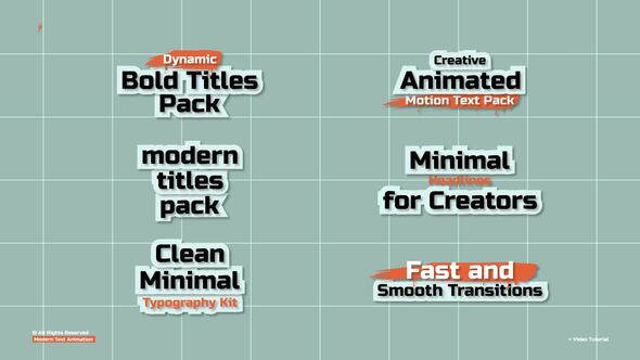 Videohive Modern Text Animation 2.0 | After Effects Titles template preview