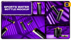 Videohive Sports Water Bottle Video Mockup Product Promo template preview